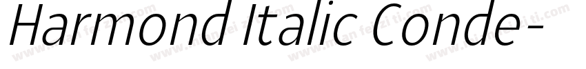 Harmond Italic Conde字体转换